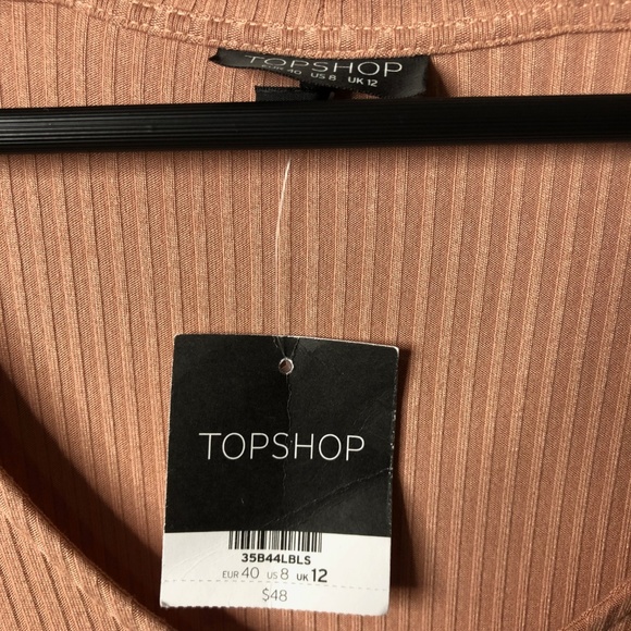 topshop | choker neck ribbed midi dress - Picture 7 of 8